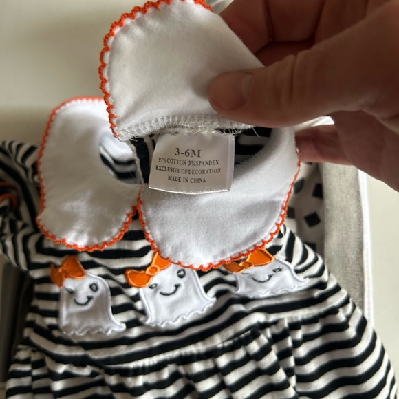 Halloween Boo Baby Girl Romper - worn once - Picture 3 of 3
